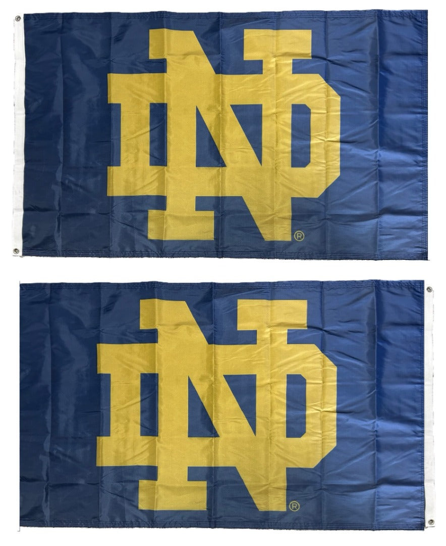 Notre Dame Flag 3x5 ND Dark Gold 2 Sided