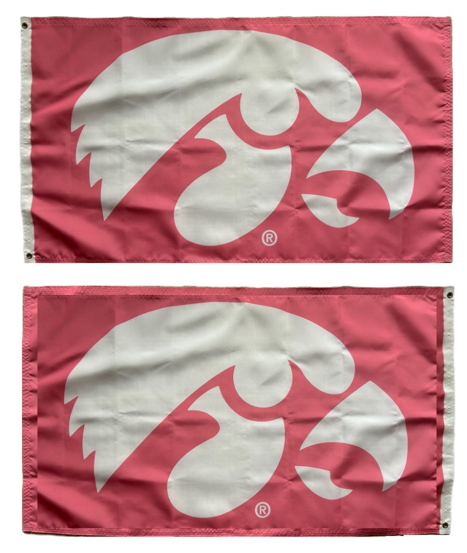Iowa Hawkeyes Flag 3x5 Pink 2 Sided