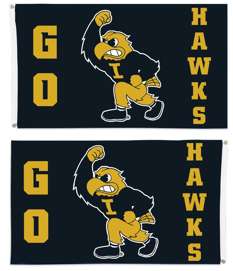 Go Hawks 2 Sided 3x5 Black Flag