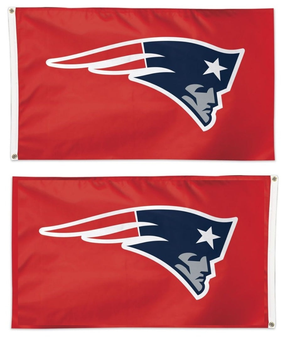 New England Patriots 2 Sided Red Flag