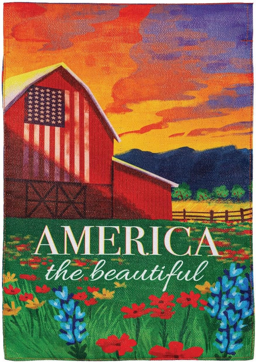 America The Beautiful 2 Sided Garden Flag heartlandflags