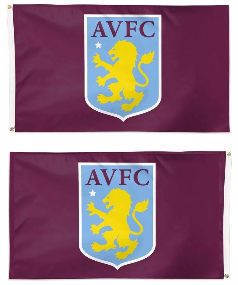 Aston Villa 2 Sided 3x5 Flag heartlandflags