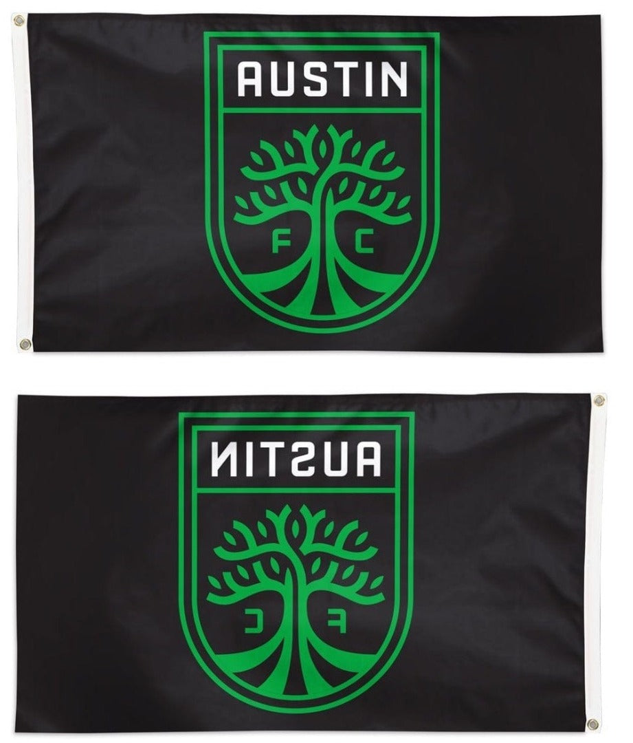 Austin FC Flag 3x5 Soccer Football Club Black Single Sided heartlandflags