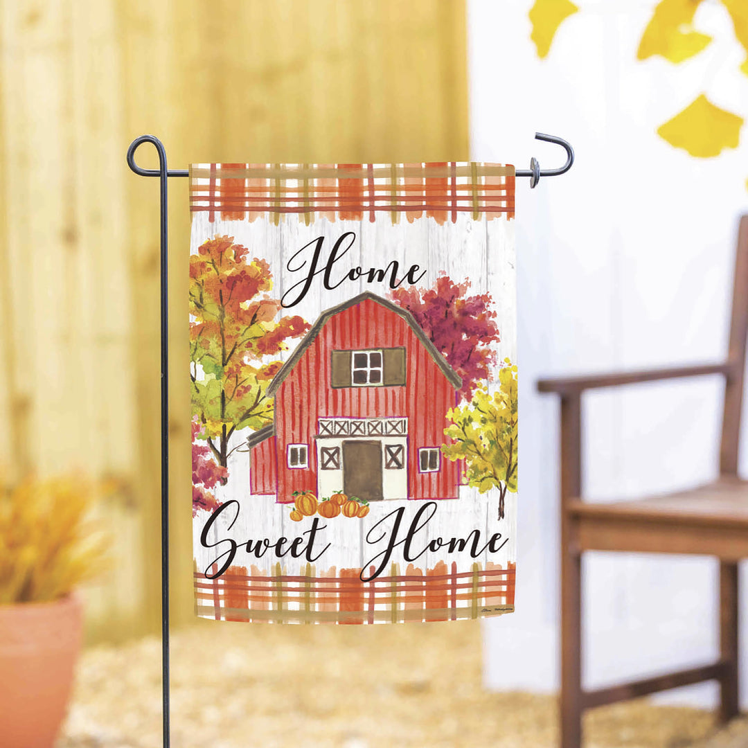Barn Home Sweet Home 2 Sided Garden Flag heartlandflags