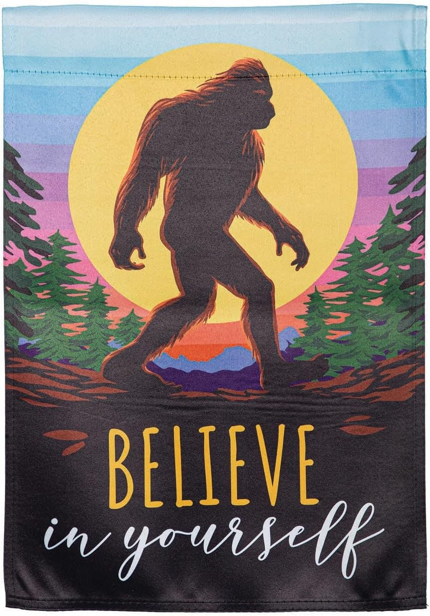 Bigfoot Believe In Yourself 2 Sided Garden Flag heartlandflags