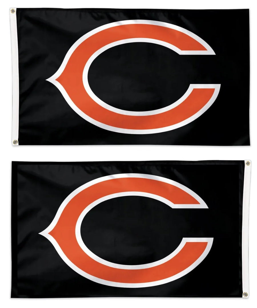 Chicago Bears Flag 2 Sided Black 3x5 heartlandflags
