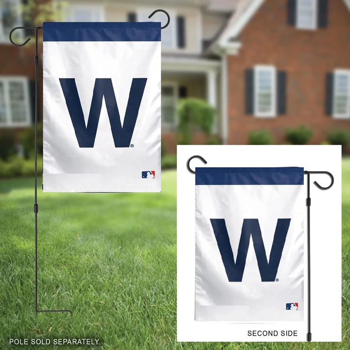 Chicago Cubs Garden Flag 2 Sided W Cubs Win heartlandflags