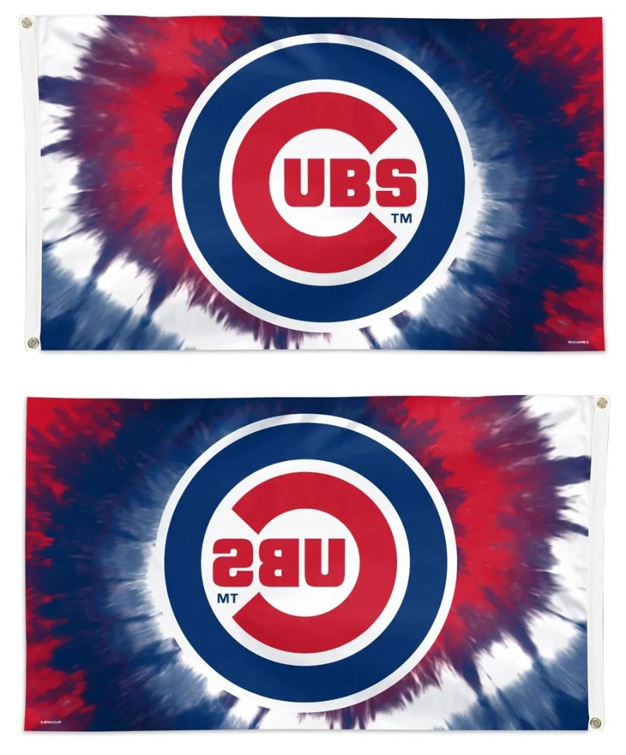 Chicago Cubs Tie Dye 3x5 Flag heartlandflags