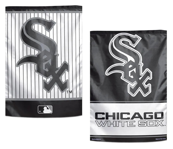 Chicago White Sox Garden Flag 2 Sided Pinstripe heartlandflags