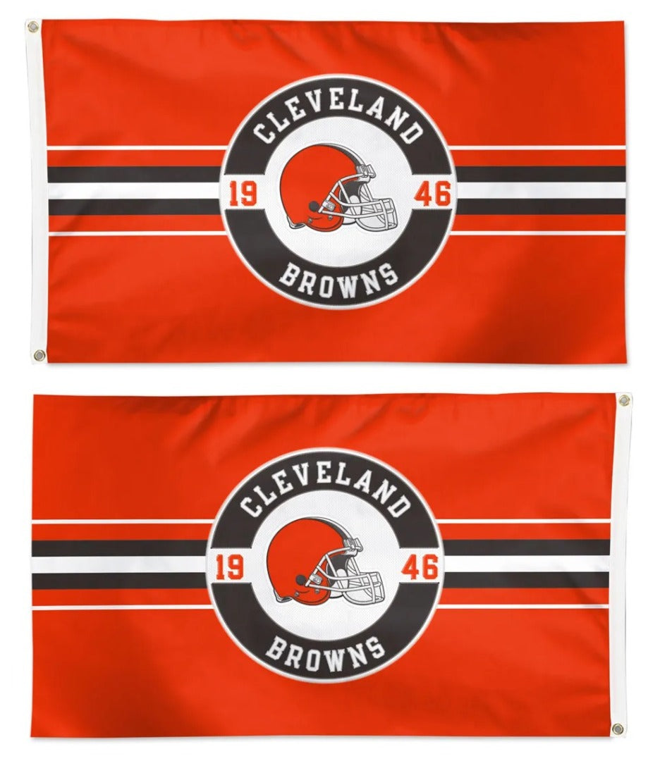 Cleveland Browns Applique Flag 2 Sided 3x5 heartlandflags
