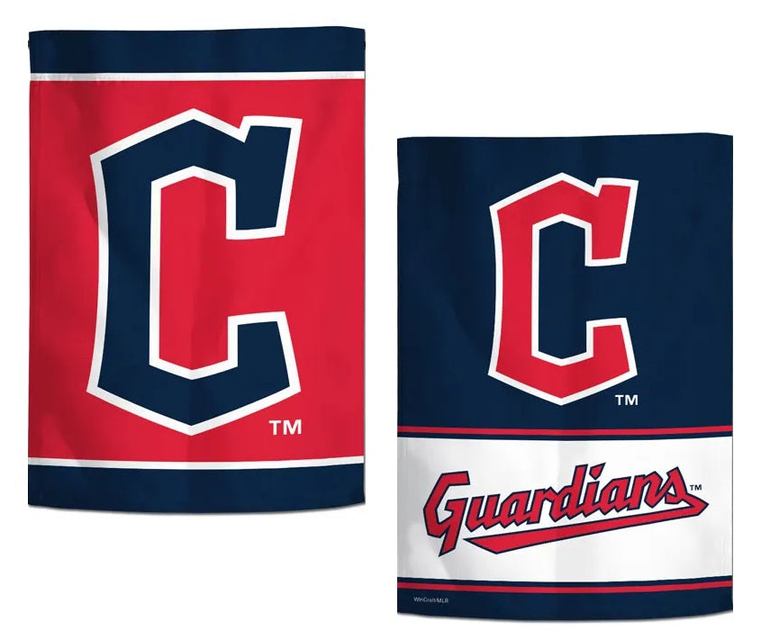 Cleveland Guardians Garden Flag 2 Sided Double Logo heartlandflags