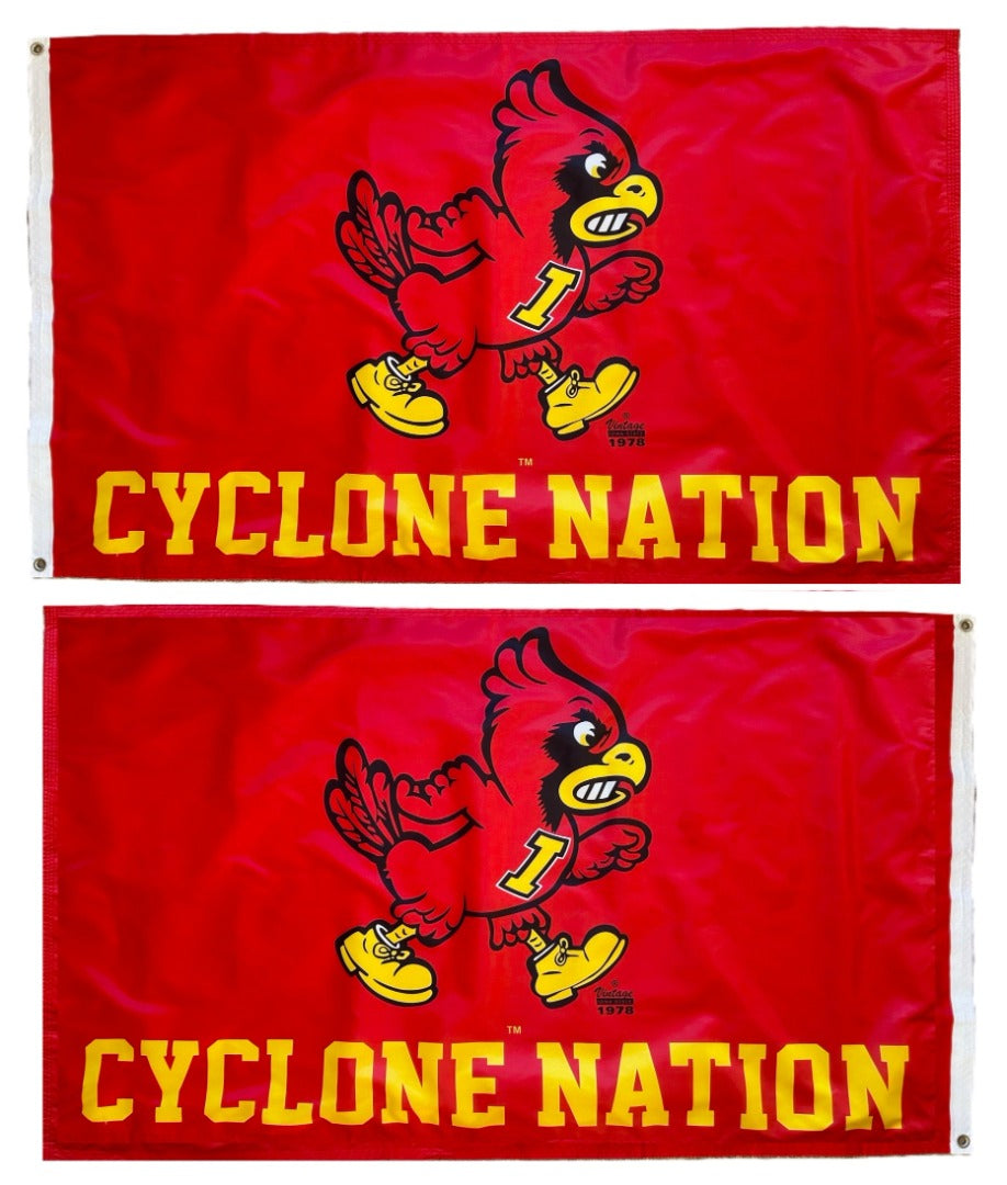 Cyclone Nation Flag 2 Sided Cy heartlandflags