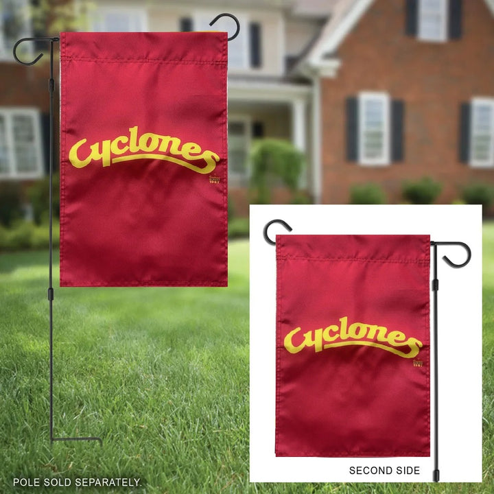 Cyclones Script 2 Sided Garden Flag heartlandflags