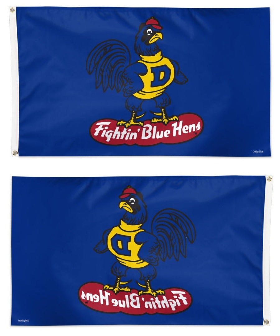 Delaware Fighting Hens Flag 3x5 Retro Logo heartlandflags