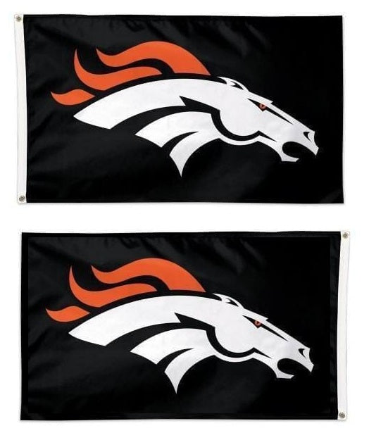 Denver Broncos Flag 3x5 Black 2 Sided heartlandflags