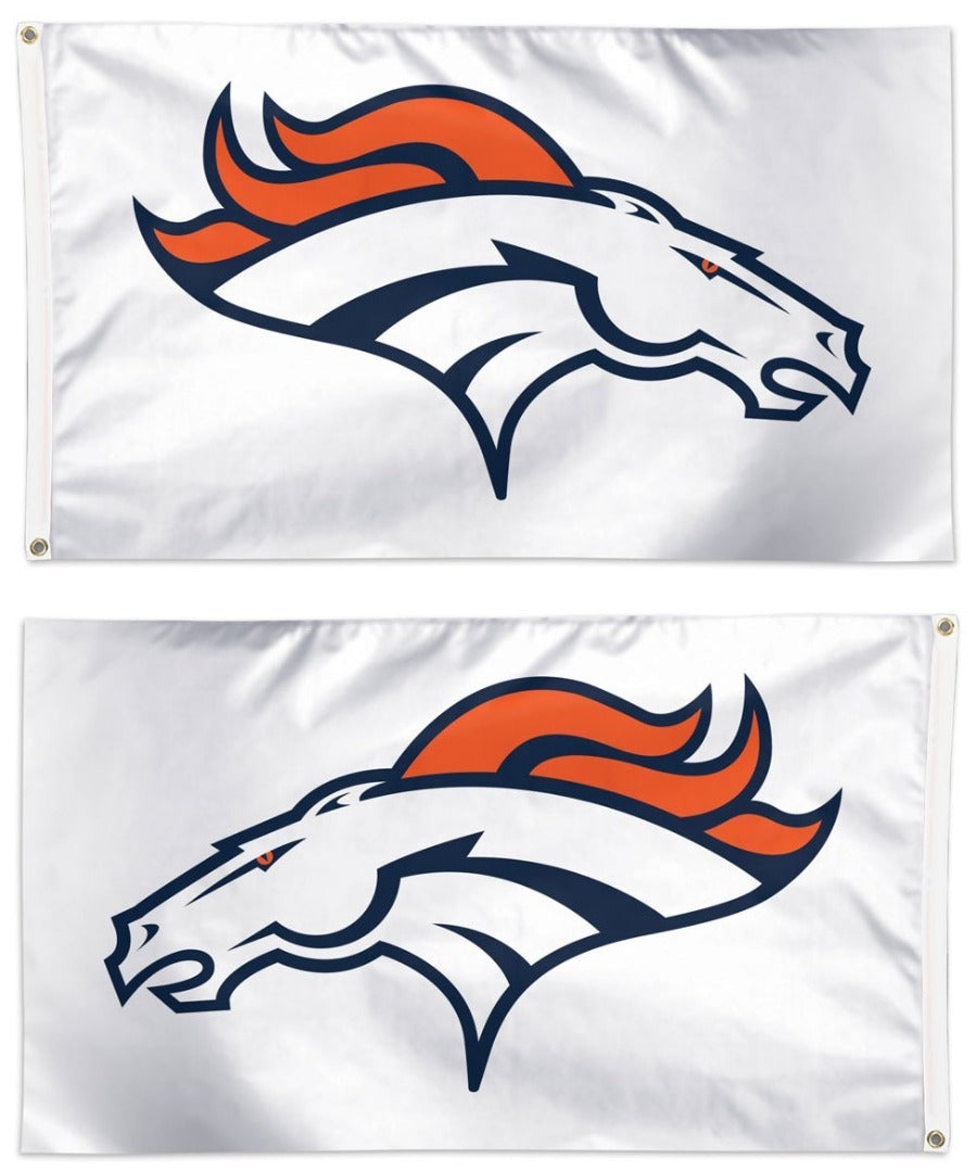 Denver Broncos Flag 3x5 White heartlandflags