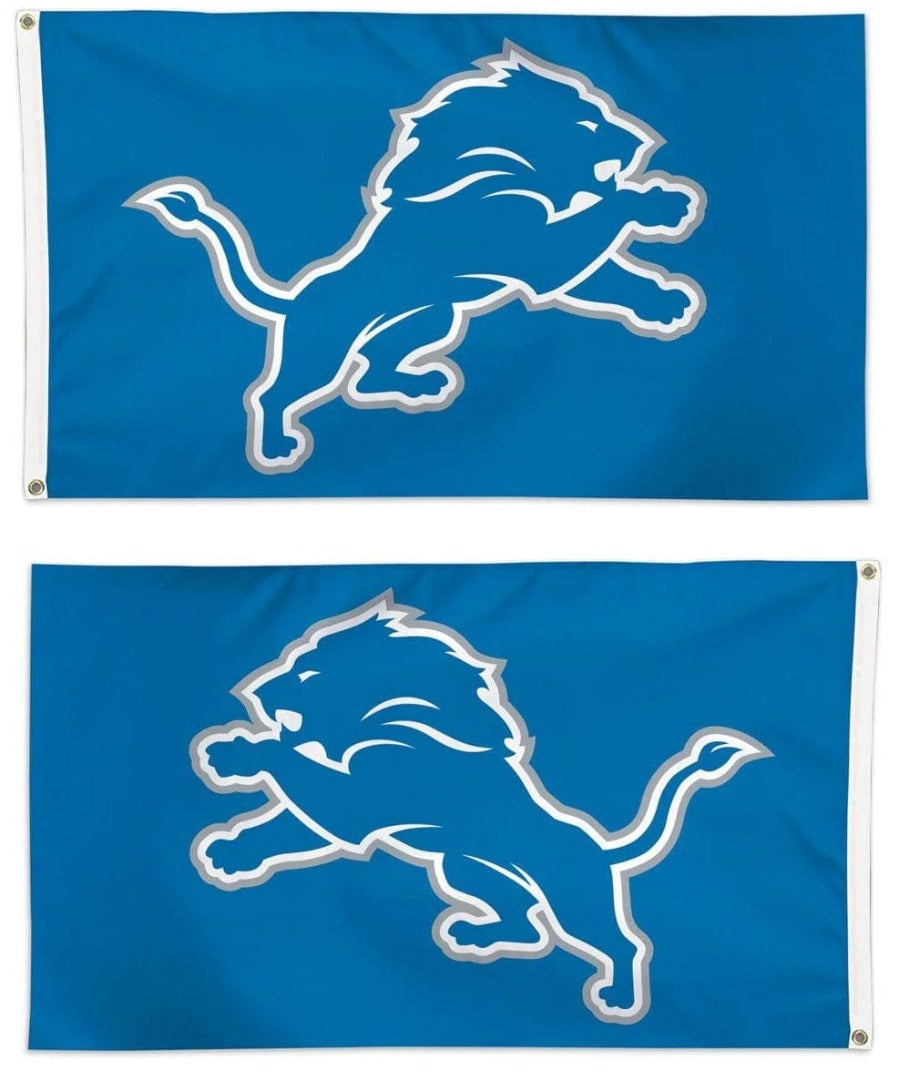 Detroit Lions Flag 3x5 Logo Blue heartlandflags