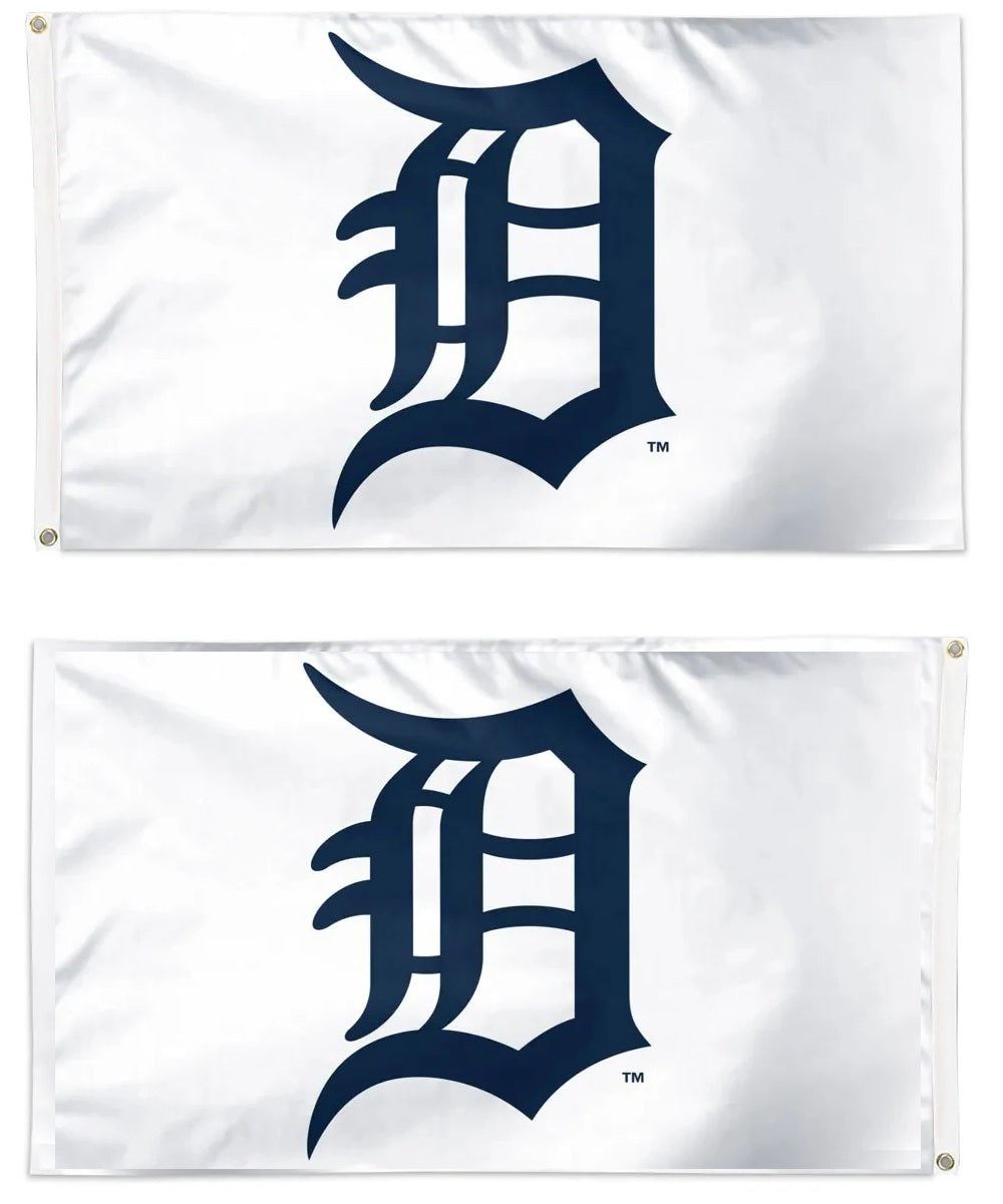 Detroit Tigers 2 Sided White Flag heartlandflags