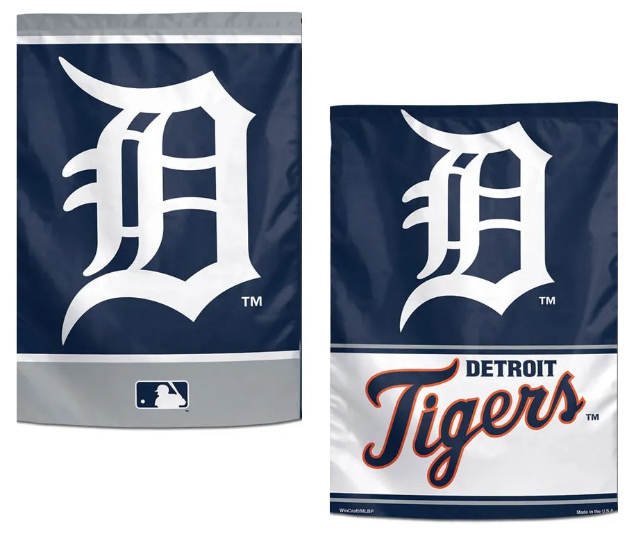 Detroit Tigers Garden Flag 2 Sided Primary Logo heartlandflags