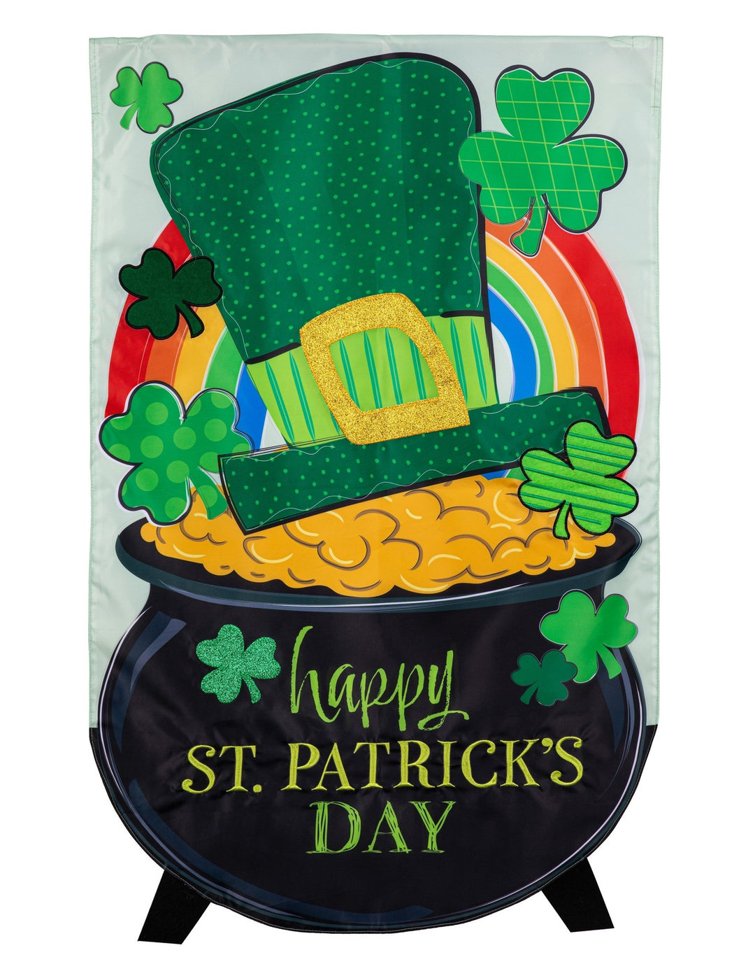 End of the Rainbow 2 Sided St Patrick Day Banner heartlandflags