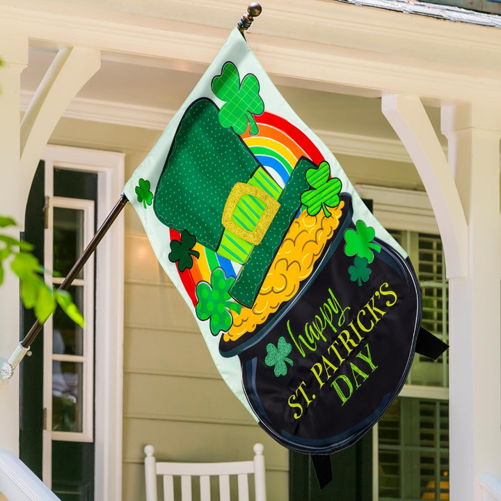 End of the Rainbow 2 Sided St Patrick Day Banner heartlandflags