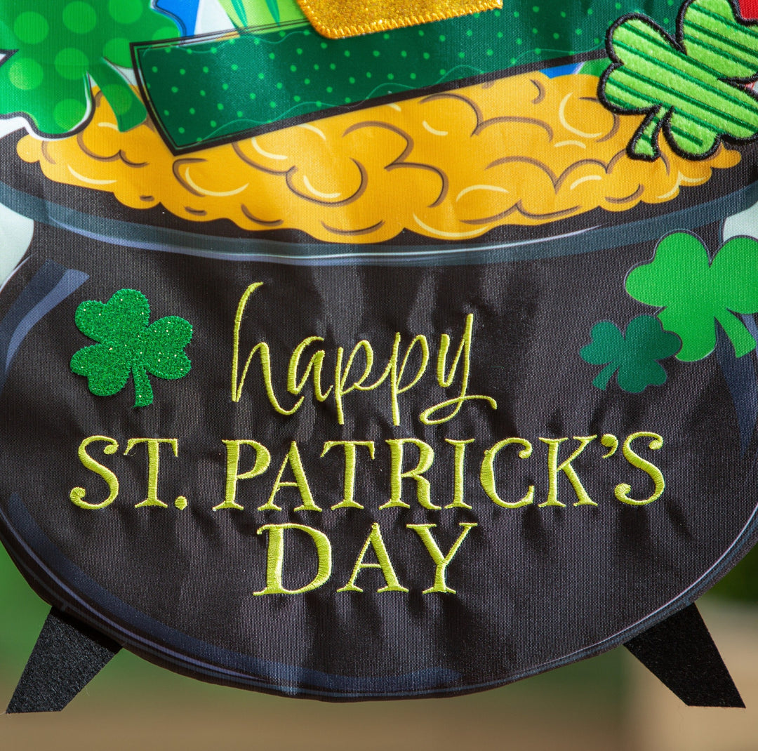End of the Rainbow 2 Sided St Patrick Day Banner heartlandflags