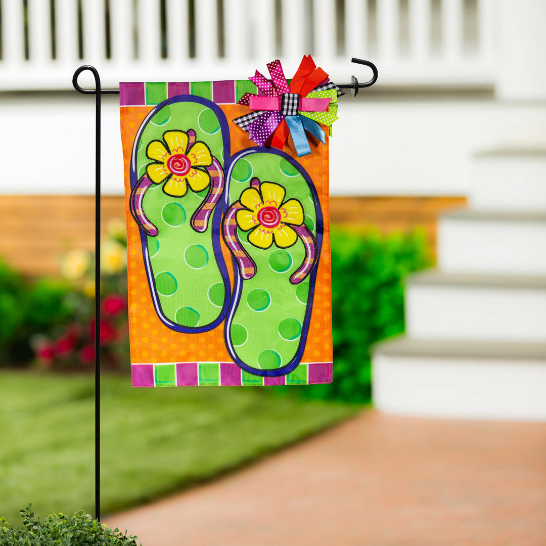 Flip Flop 2 Sided Summer Garden Flag heartlandflags