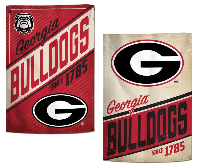 Georgia Bulldogs Garden Flag 2 Sided Retro Vintage heartlandflags
