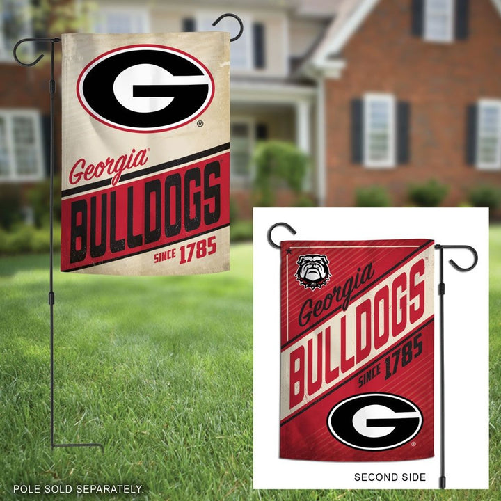 Georgia Bulldogs Garden Flag 2 Sided Retro Vintage heartlandflags