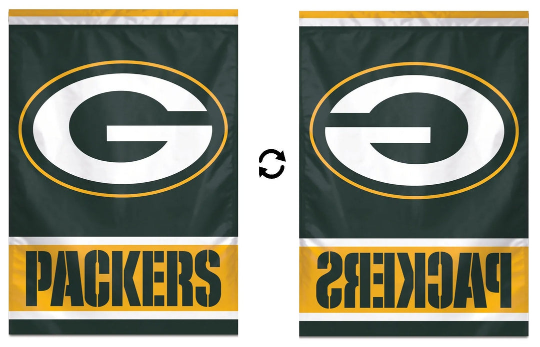Green Bay Packers Flag Vertical Logo Banner heartlandflags