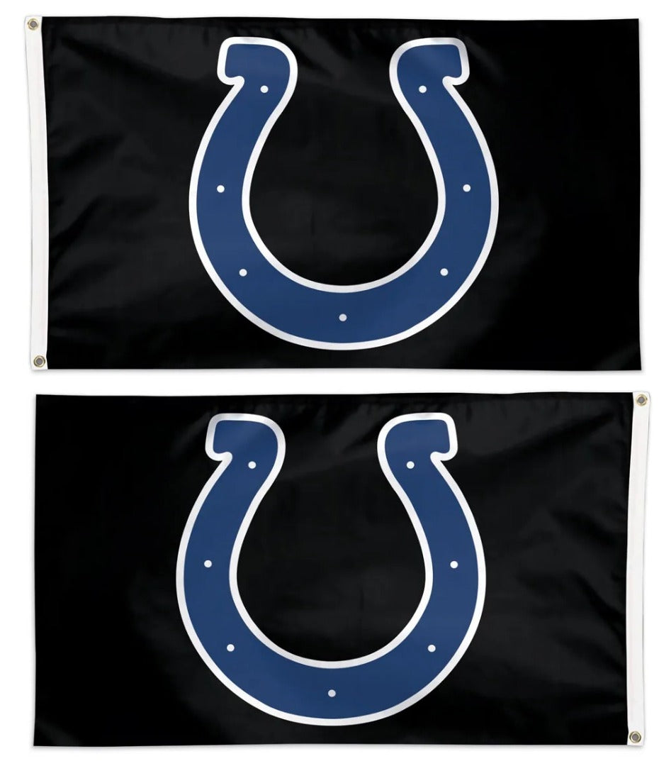 Indianapolis Colts Flag 3x5 Logo Black heartlandflags