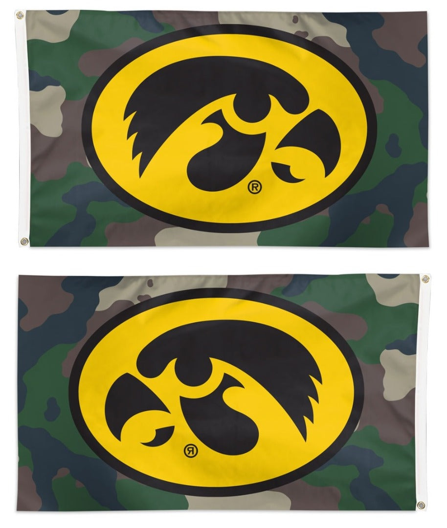Iowa Hawkeyes Flag 3x5 Camo Military heartlandflags