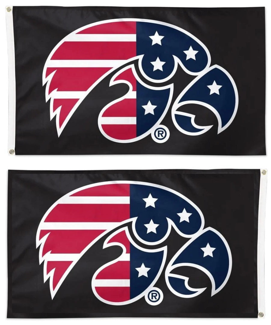 Iowa Hawkeyes Flag 3x5 Patriotic Logo 2 Sided heartlandflags