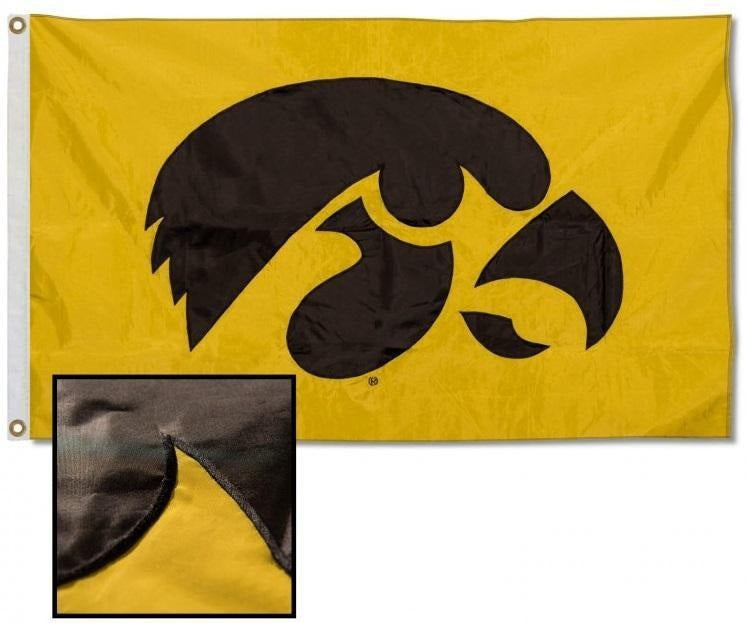 Iowa Hawkeyes 6x10 Applique Flag