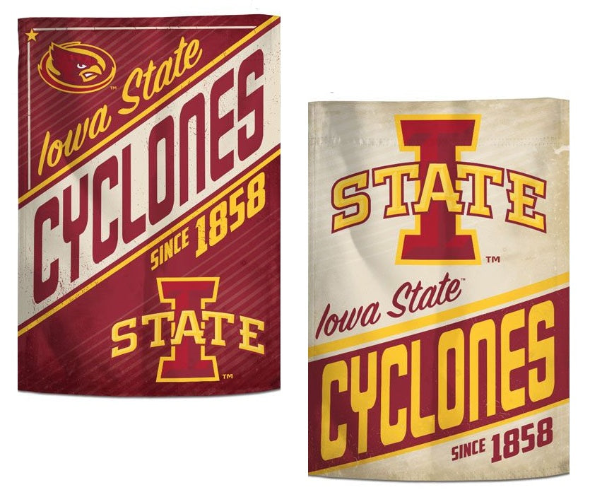 Iowa State Cyclones Garden Flag 2 Sided Retro heartlandflags