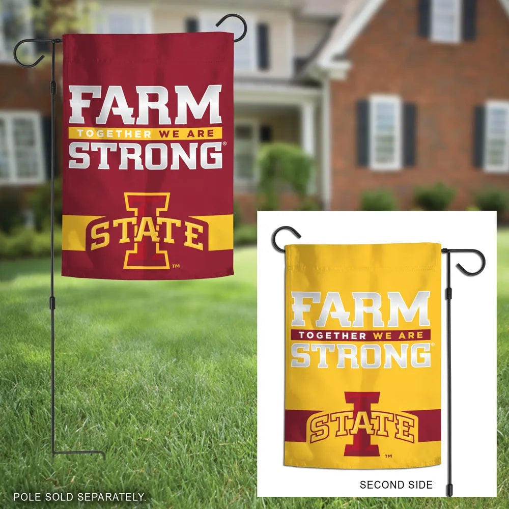 Iowa State Farm Strong Garden Flag 2 Sided heartlandflags