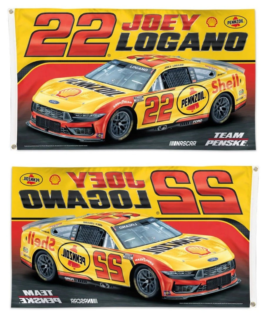 Joey Logano Flag 3x5 Pennzoil Race Car 2025 heartlandflags