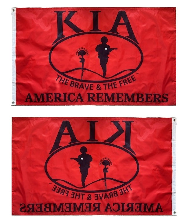 KIA Flag 3x5 Killed In Action The Brave & The Free heartlandflags
