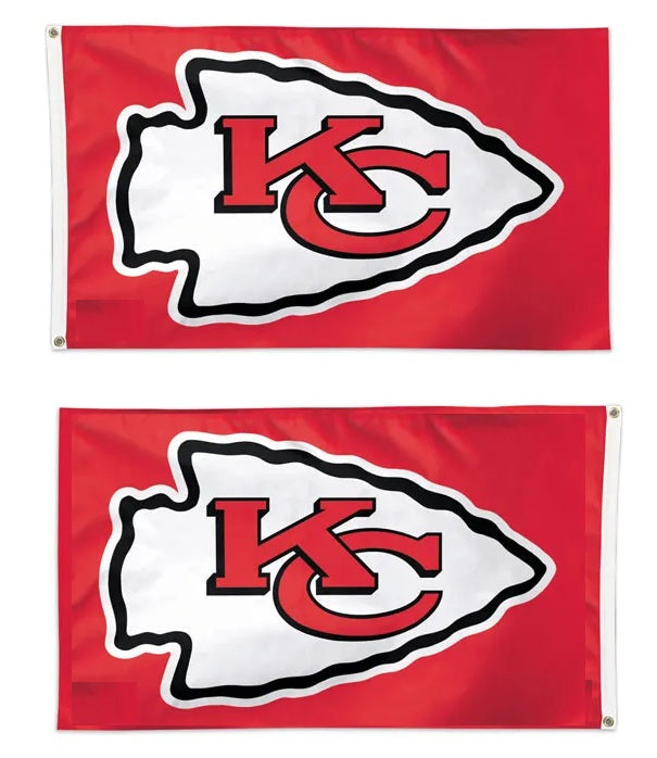 Kansas City Chiefs Flag 2x3 Logo 2 Sided heartlandflags