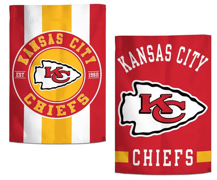 Kansas City Chiefs Garden Flag 2 Sided Classic Logo heartlandflags