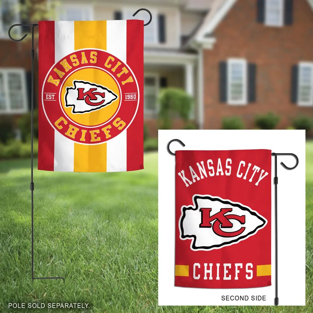 Kansas City Chiefs Garden Flag 2 Sided Classic Logo heartlandflags