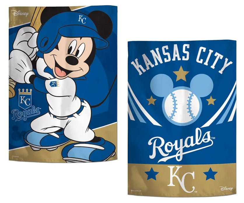 Kansas City Royals 2 Sided Garden Flag Mickey Mouse heartlandflags