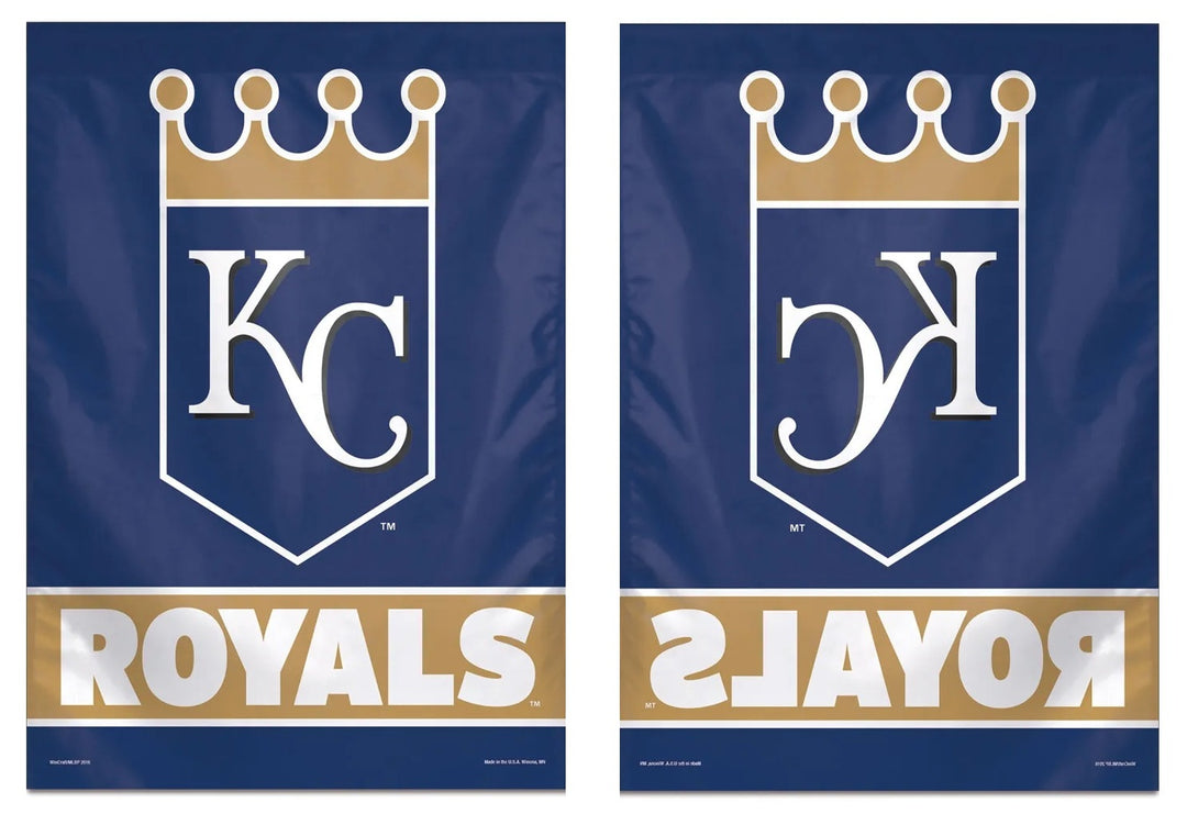Kansas City Royals House Flag Crown Logo Navy Blue heartlandflags