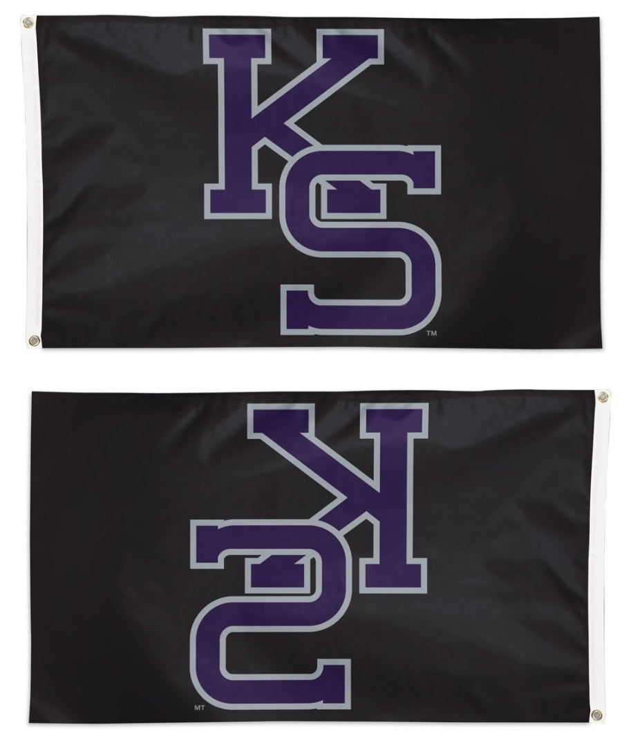 Kansas State Flag 3x5 KS Logo Black heartlandflags