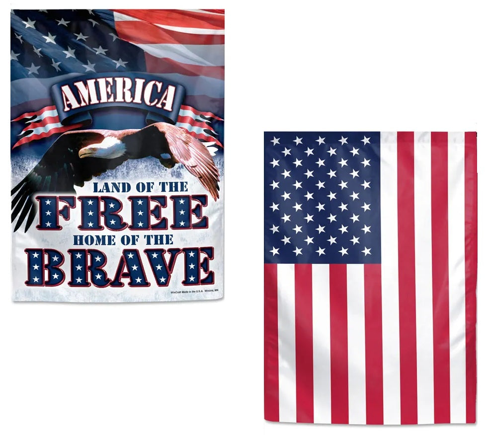 Land of the Free Garden Flag 2 Sided Patriotic US heartlandflags