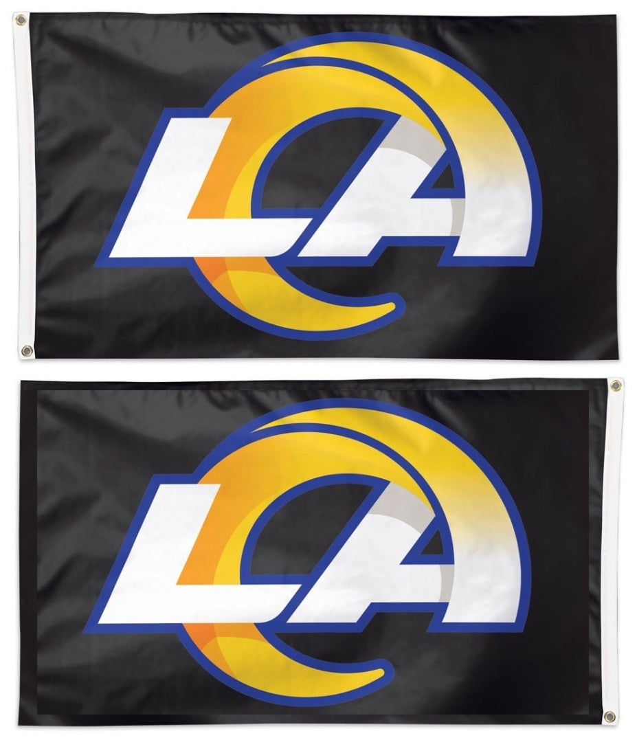 Los Angeles Rams 2 Sided 3x5 Black Flag heartlandflags