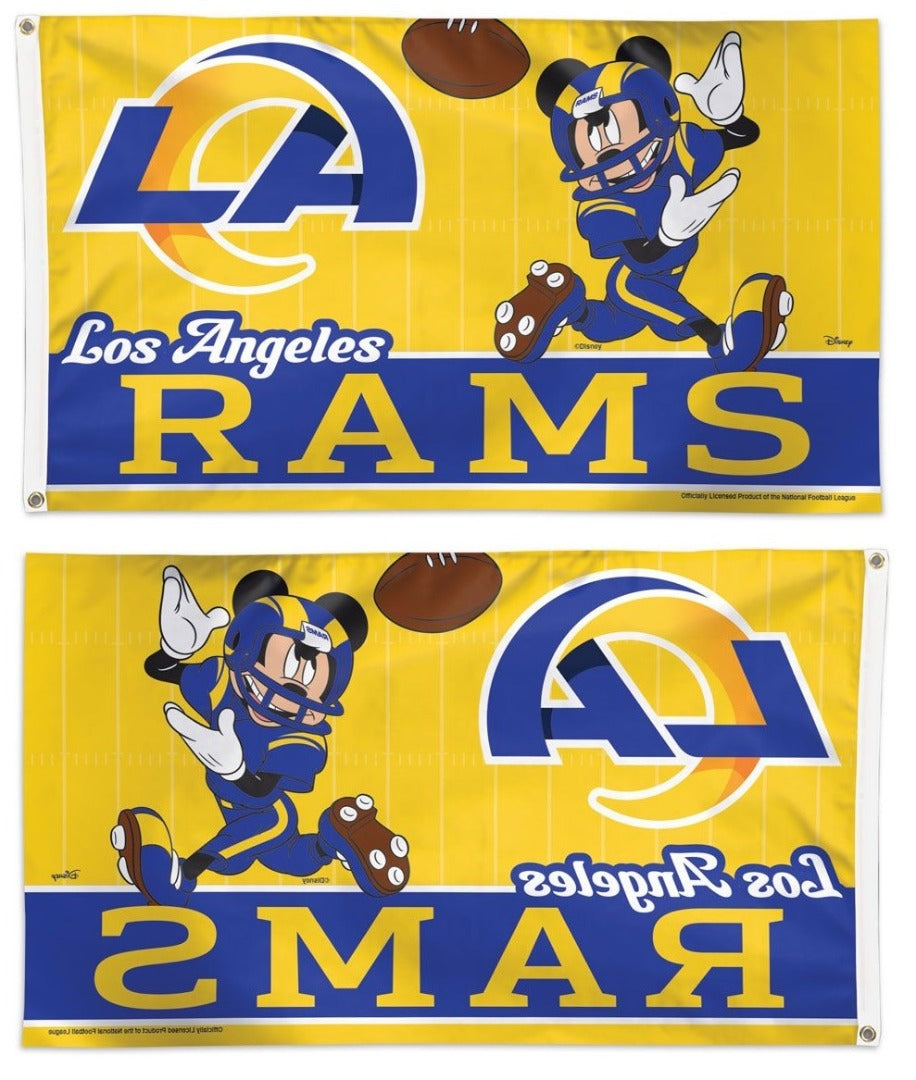 Los Angeles Rams Flag 3x5 Mickey Mouse Football heartlandflags