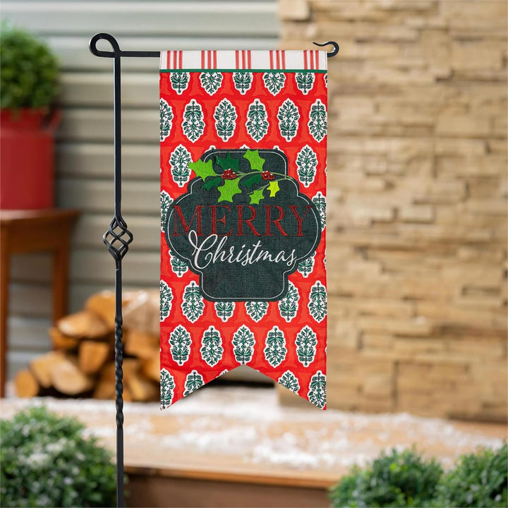 Merry Christmas Pennant 2 Sided Long Garden Flag heartlandflags