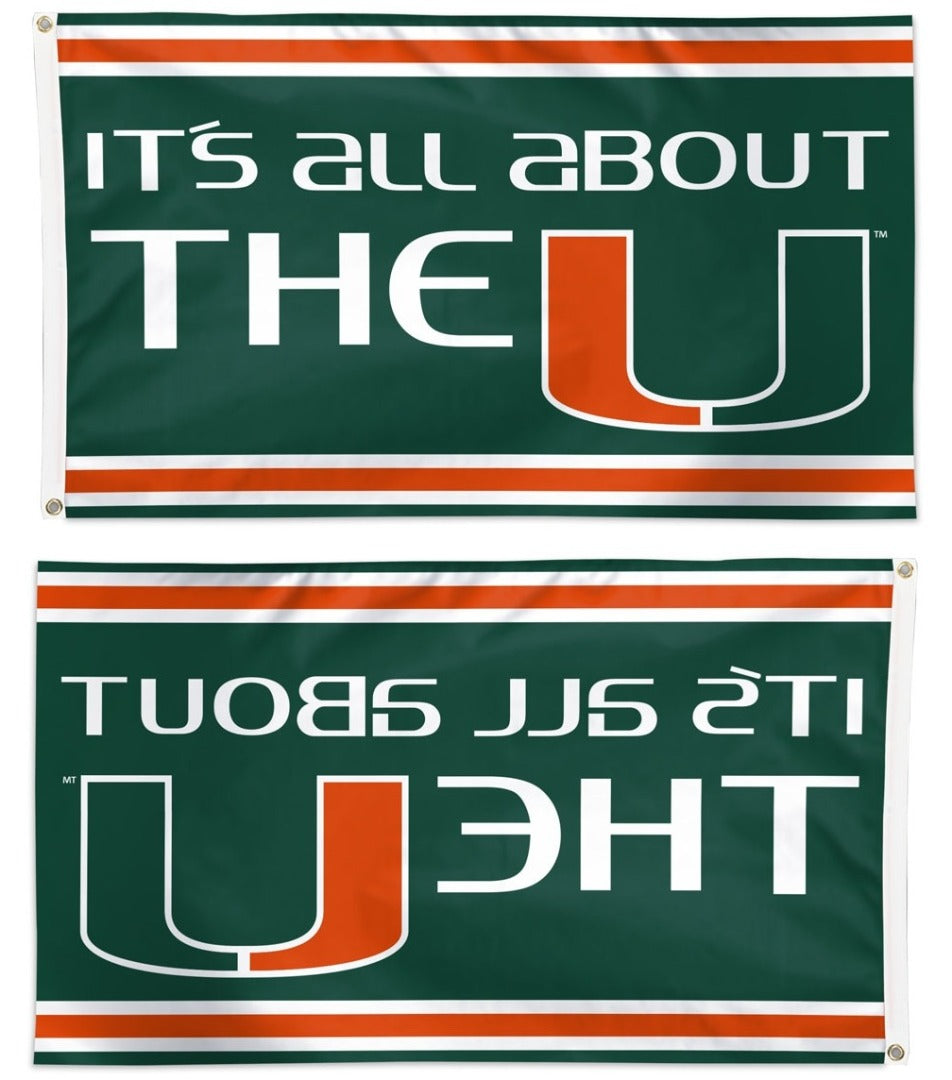 Miami Hurricanes Flag 3x5 Its All About The U Logo heartlandflags