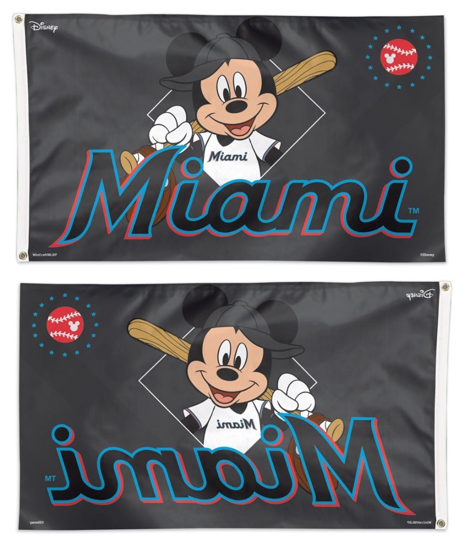 Miami Marlins Flag 3x5 Mickey Mouse heartlandflags